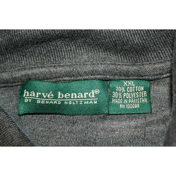 Harve Benard shirt mens 2XL Holtzman long sleeve button up collar dress gray - Picture 5 of 8